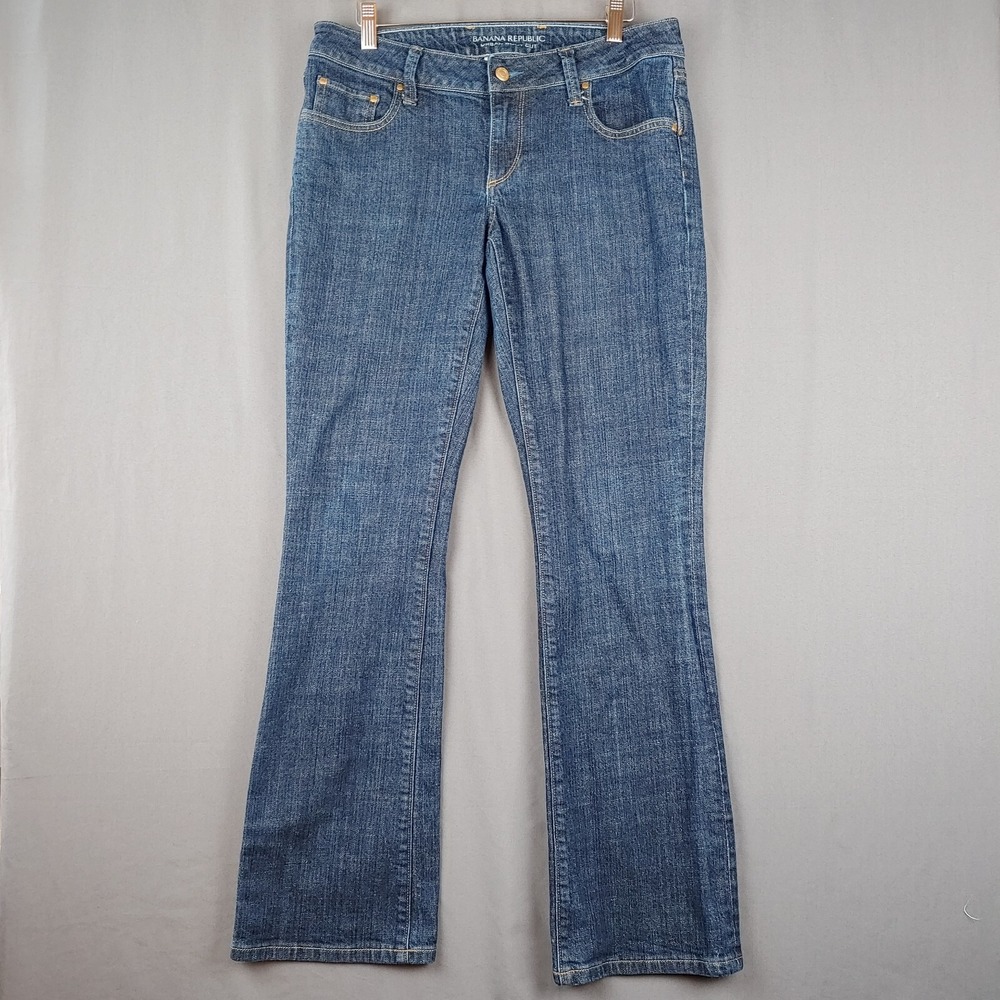 Banana Republic Jeans Womens Size 6 Urban Boot Cut Denim Stretch Dark Blue 32x31